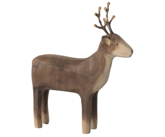Reinsdyr Wooden reindeer small natur Maileg