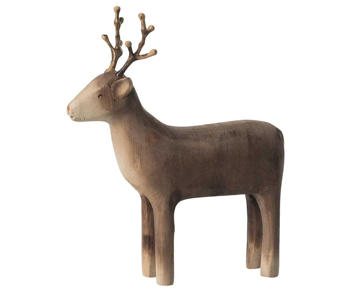 Reinsdyr Wooden reindeer small natur Maileg