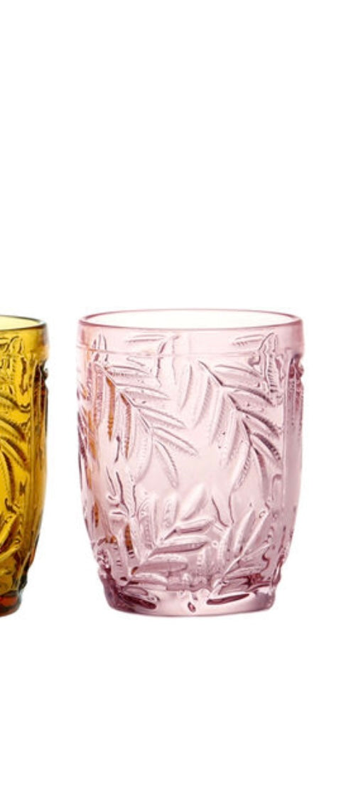 Glass rosa 6 stk i eske Saint-Émilion blader Chic Antique