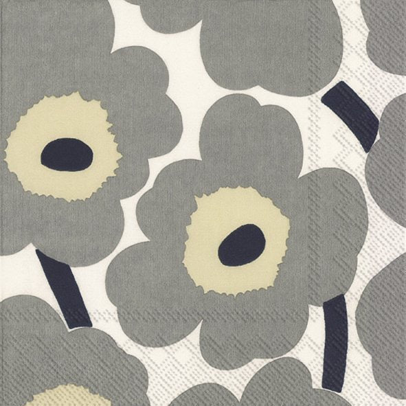 Serviett lunsj Marimekko Unikko grå mørk IHR