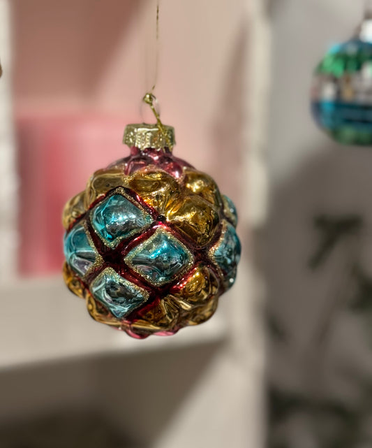 Julekule 6 cm fargerike  EDG Enzo de Gasperi