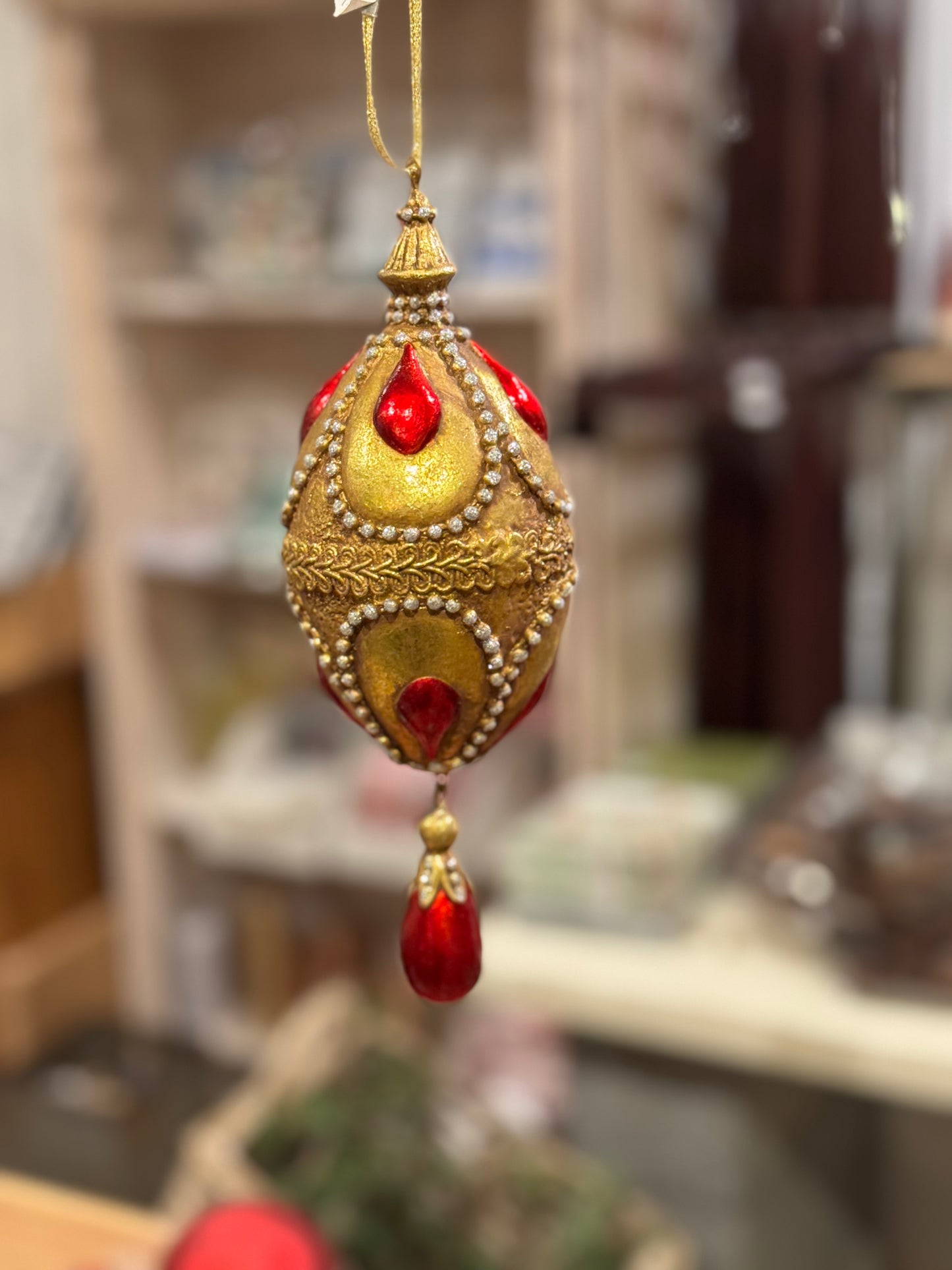 Julekule gull rød Filipiniana