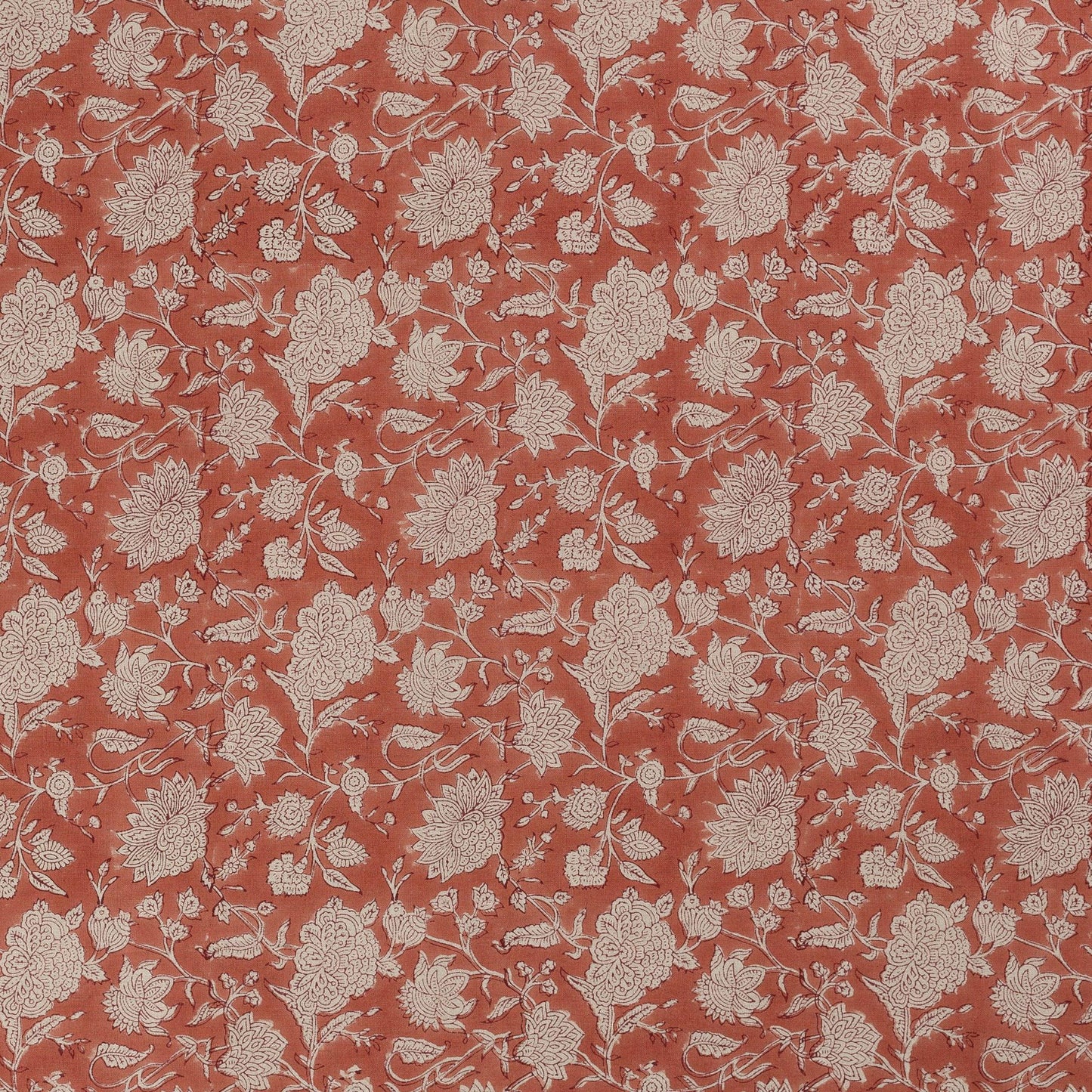 Duk lin Indian Rose - Terracotta - 145x350cm Chamois