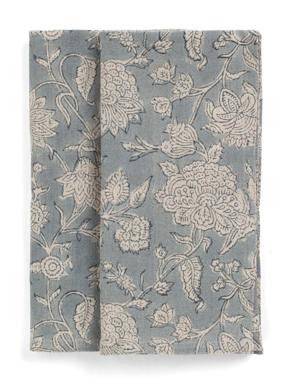 Duk lin Indian Rose - Dusty Blue - 145x350cm Chamois