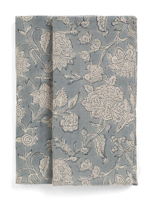 Linserviett Indian Rose - Dusty Blue - 50x50cm Chamois
