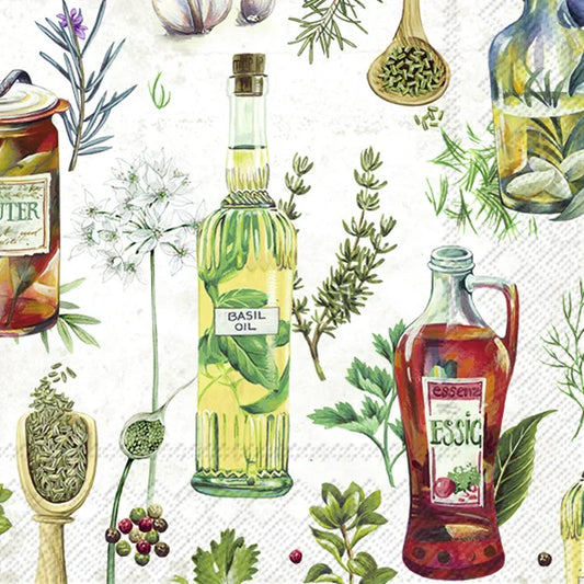 Serviett lunsj urter oljer Delicatessen IHR