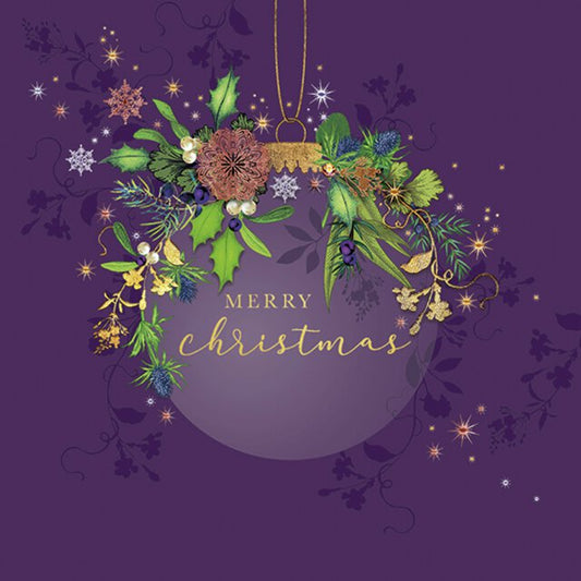 Serviett lunsj Elegant Christmas bauble purple Ambiente