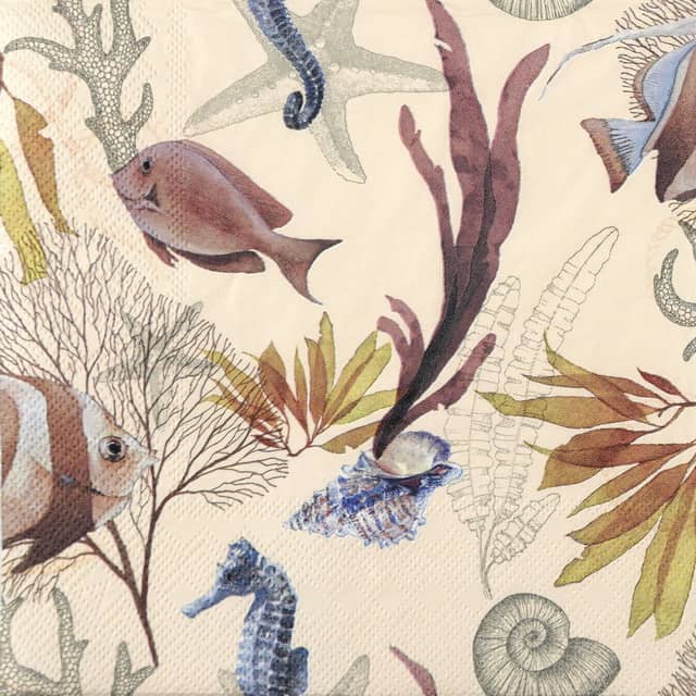 Serviett lunsj Seahorse Ambiente