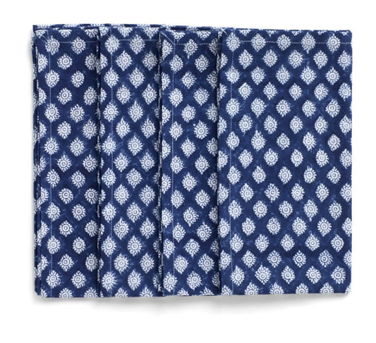 Tøyservietter Medallion Navy blue marine blå Chamois