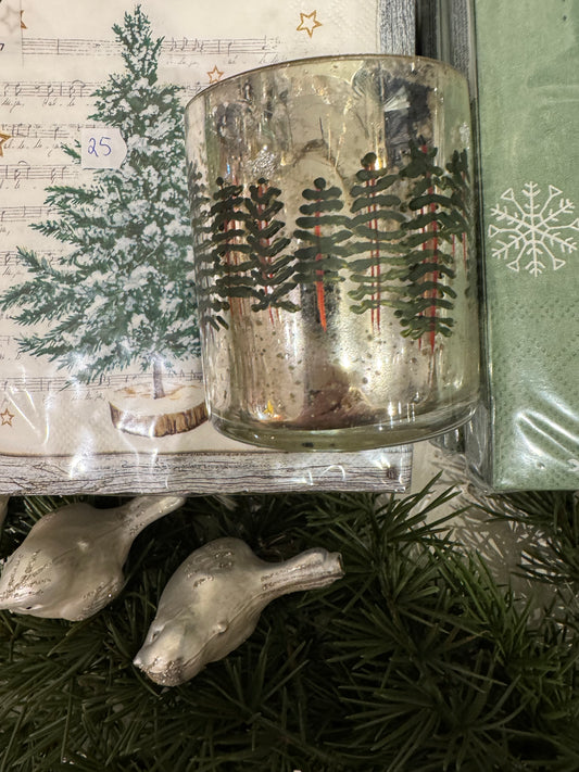 Telys Lykt sølvfarget trær Walther og Co