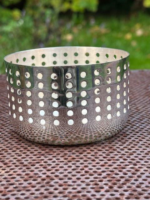 Lykt telys sølv farget Bruka Design