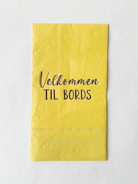 Buffet serviett Velkommen Til Bords Gul Trend Design