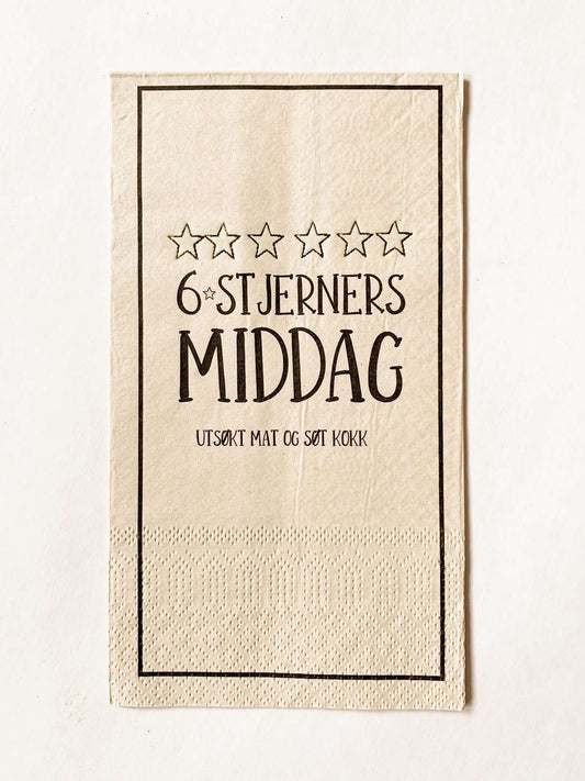 Buffet serviett 6-Stjerners Middag Trend design
