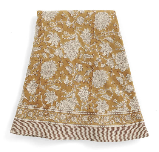 Duk lin Indian Rose - Ochre - rund 220cm Chamois