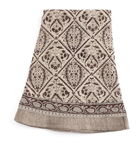 Duk lin Jaipur brun- rund 220cm Chamois