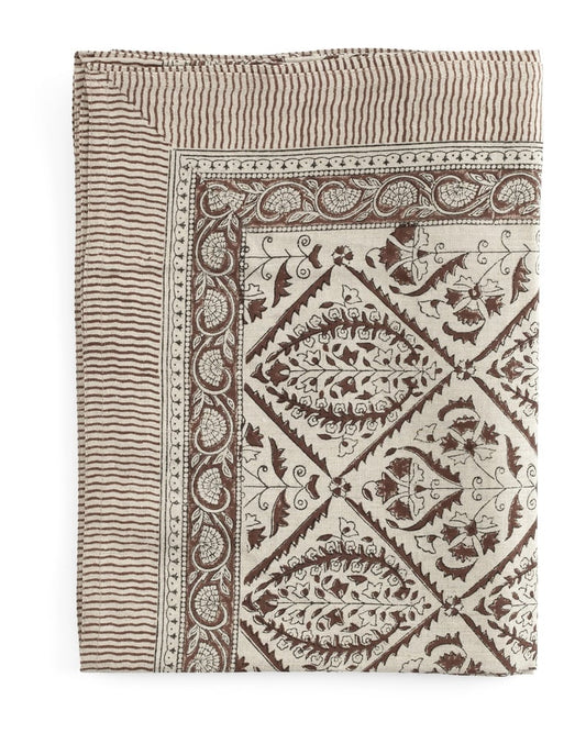 Duk lin Jaipur brun - 170x270cm Chamois
