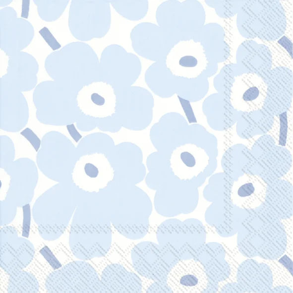 Serviett lunsj Marimekko Unikko mini lys blå IHR