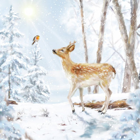 Serviett lunsj hjort Meeting in winterworld Ambiente