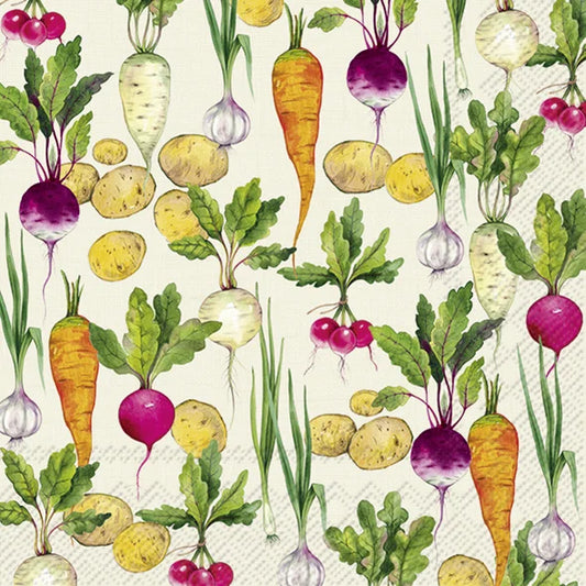 Serviett lunsj grønnsaker Mixed Vegetables Cream IHR