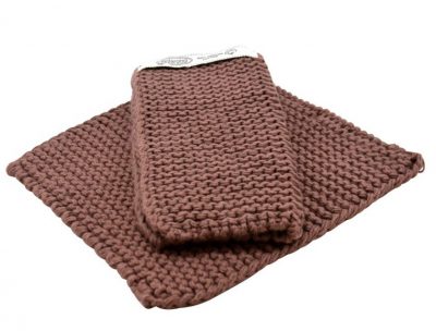 Grytelapper 2 stk sjokolade brun Solwang Design