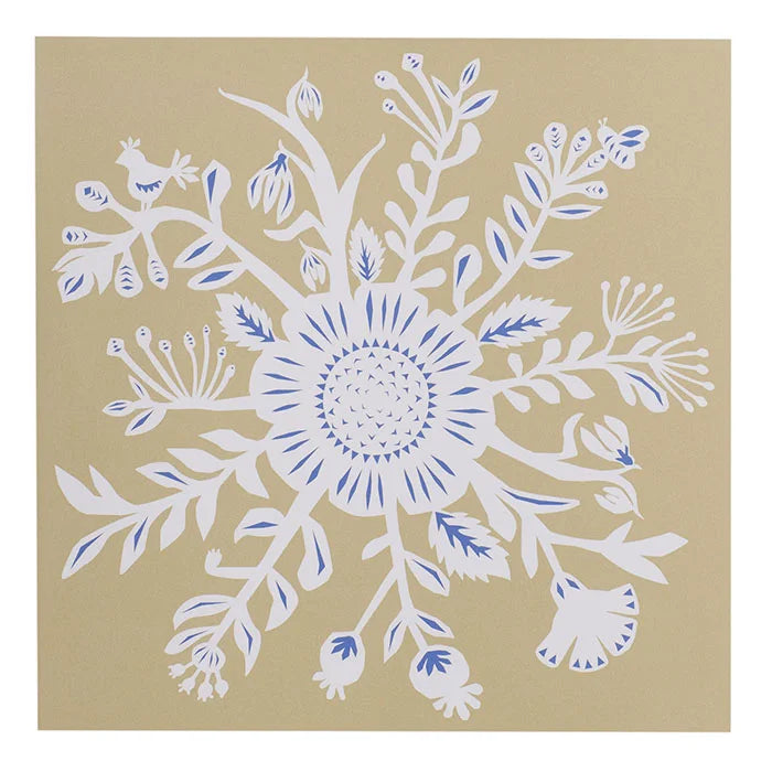 Serviett middag Flower straw 50stk Bungalow