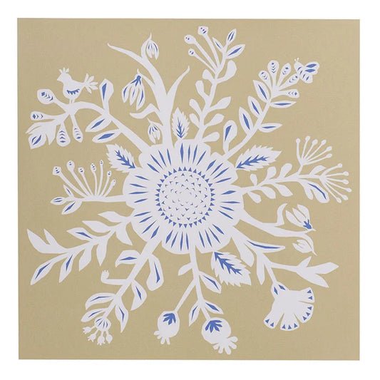 Serviett middag Flower straw 50stk Bungalow