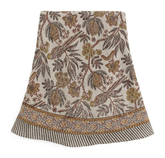 Duk lin Parrot - rust - round 220cm Chamois