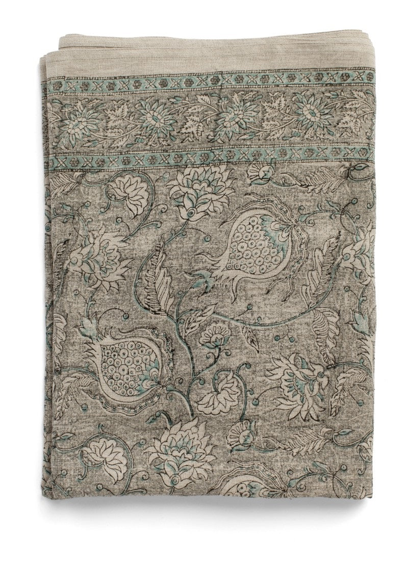 Duk lin pomegranate grey 150 x 230 Chamois