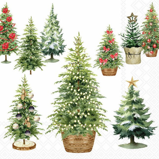 Serviett Lunsj juletrær Tree collection Ambiente