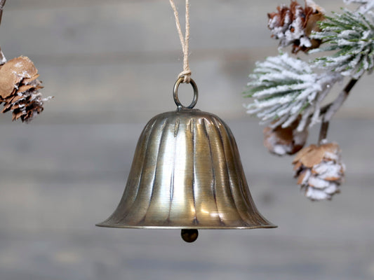 Bjelle med riller metall Chic Antique