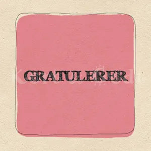 Kort m konvolutt gratulerer rosa