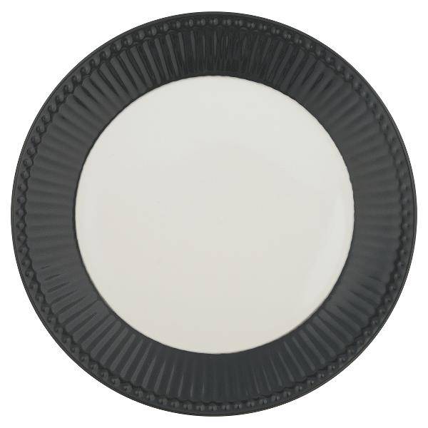 Tallerken Alice frokost mørk grå Greengate