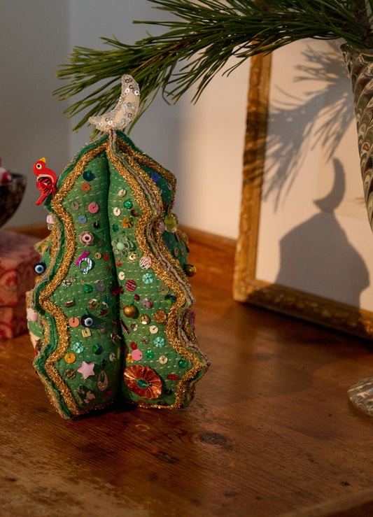 Juletre grønt sølv Sissel Edelbo