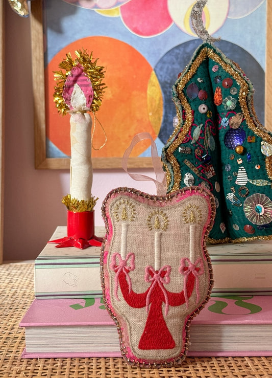 Julepynt m lysestake Sissel Edelbo