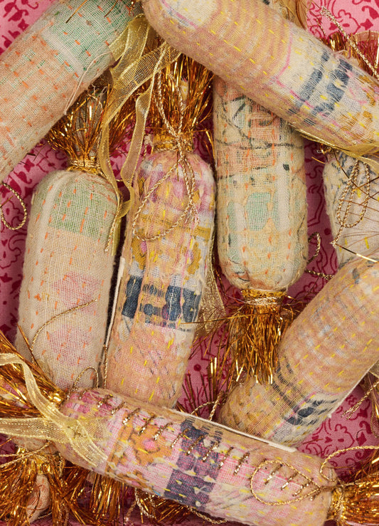 Toffee no 15 Vintage Kantha Peach Melody Sissel Edelbo