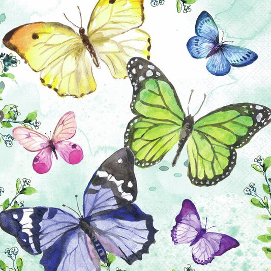 Serviett lunsj sommerfugl Ambiente