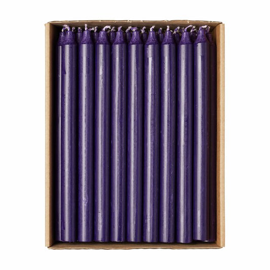 Tynne lys 18 og 28 cm lilla Kiri
