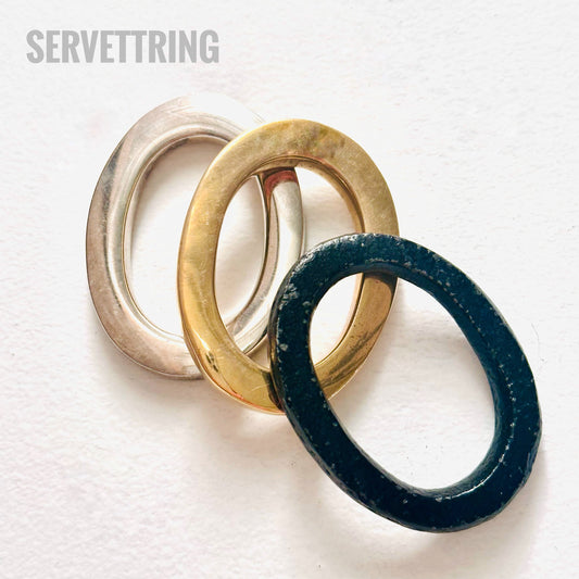 Serviettring sølv Bruka Design