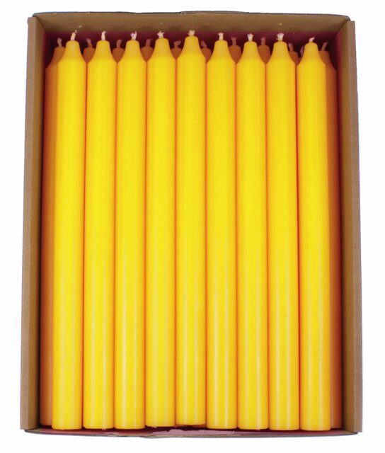Tynne lys 18 og 28 cm gule sitron Kiri