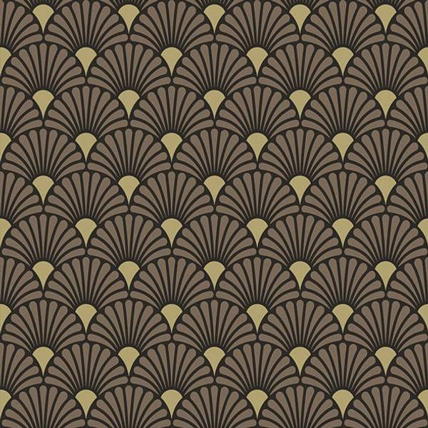 Serviett lunsj Art Deco brun Ambiente