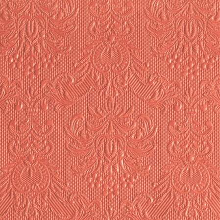 Serviett lunsj ensfarget koral fersken Elegance Ambiente