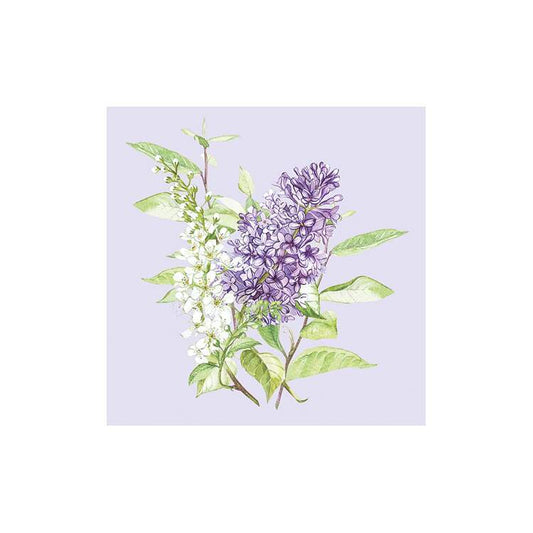 Serviett kaffe Lilac Lila syriner Ambiente