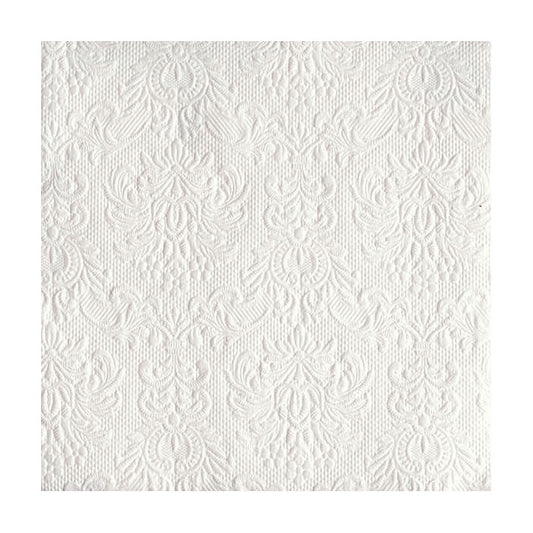 Serviett lunsj ensfarget hvit Elegance Ambiente