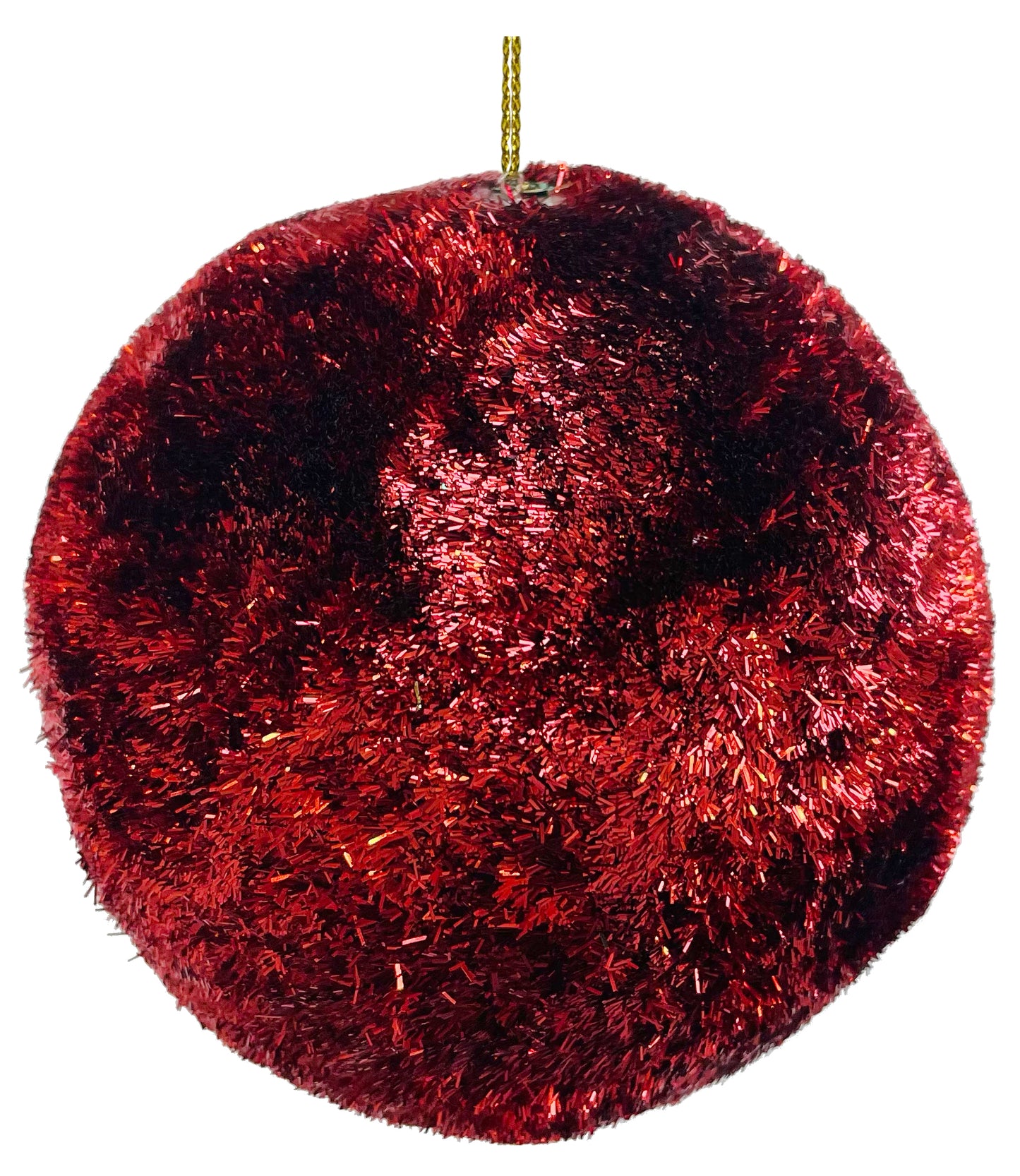 Julekule rød bling isopor 10 cm Shishi