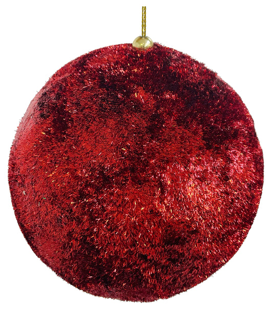 Julekule rød bling isopor 10 cm Shishi