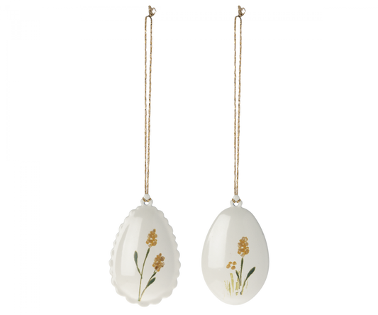 Påske hengepynt metall gul blomst Maileg