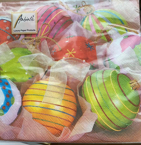 Serviett lunsj fancy christmas balls Ambiente