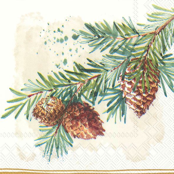Serviett lunsj Autumn Decorative branches IHR