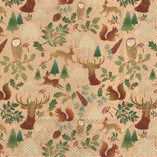 Serviett lunsj hjort  In the wood green IHR