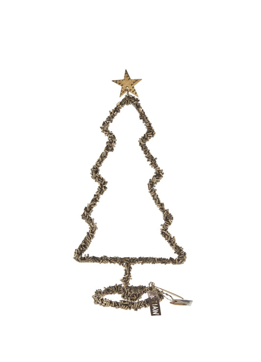 Juletre gull perler 20 cm Walther & Co